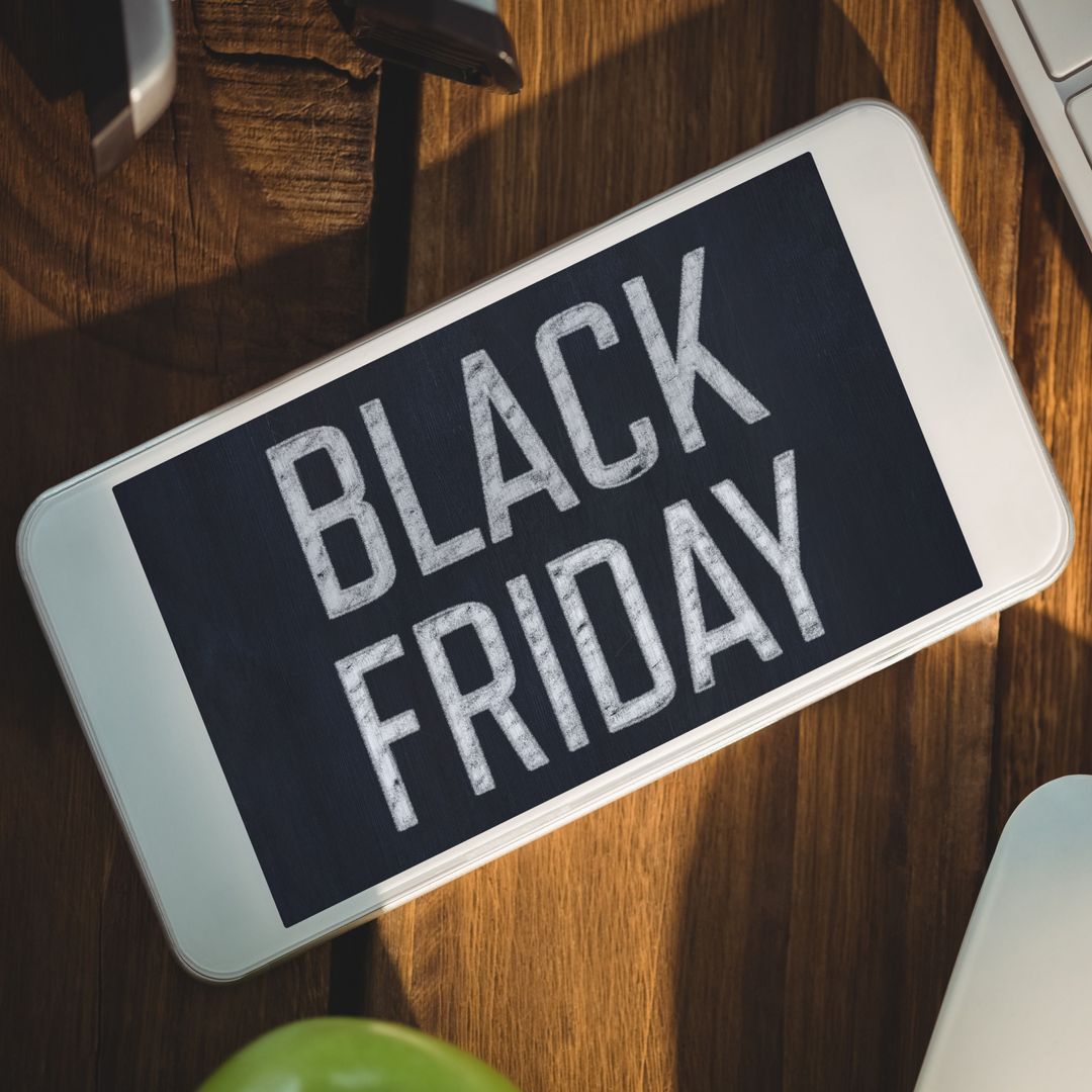 Black Friday Sale Announcement on Smartphone Screen