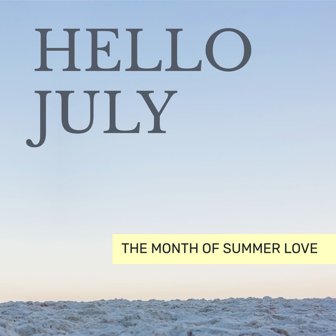 Beach Sand and Summer Sky with Inspirational Text