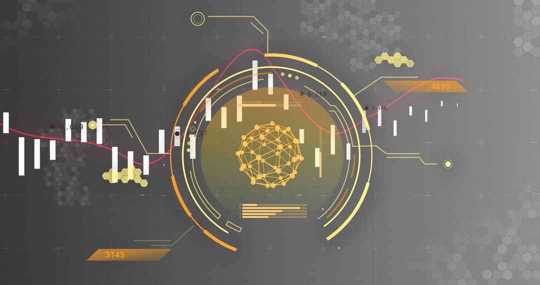 Abstract Graphs and Data Visualization Illustration