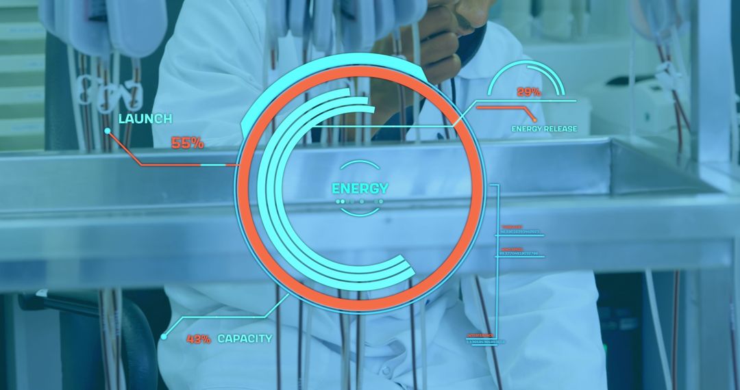 scientist analyzing data with digital interface in laboratory - Free Images, Stock Photos and Pictures on Pikwizard.com