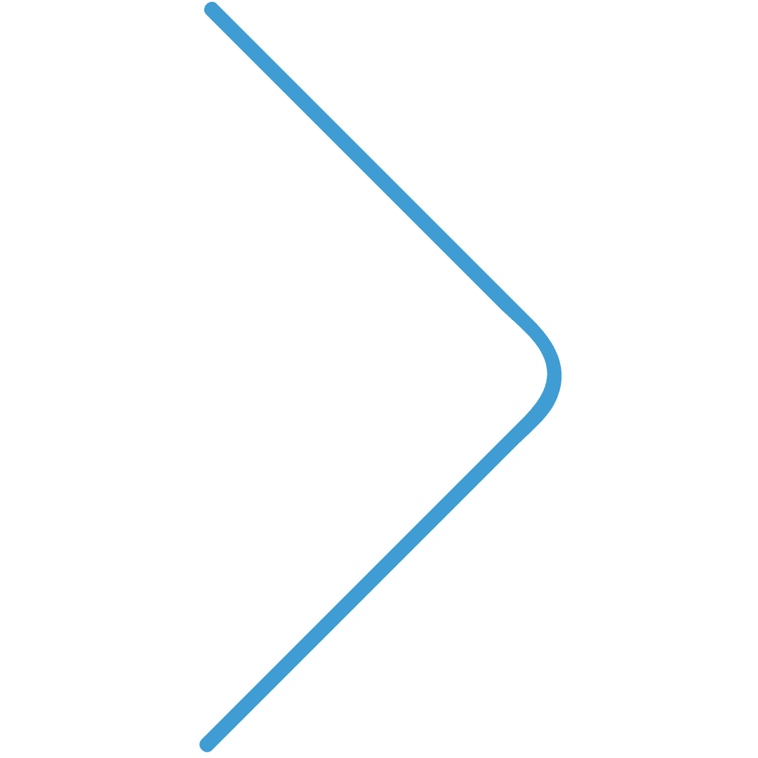 Simple Blue Arrow Pointing Right on Transparent Background