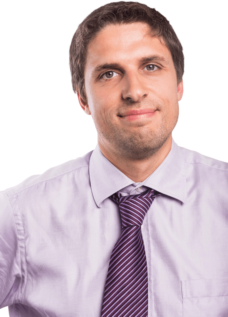 Professional Green-Eyed Businessman On Transparent Background