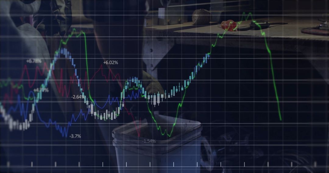 Worker Analyzing Stock Chart in Industrial Workshop