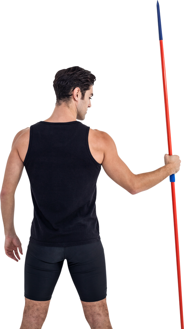 Athlete Holding Javelin Transparent Sports Background - Download Free Stock Images Pikwizard.com