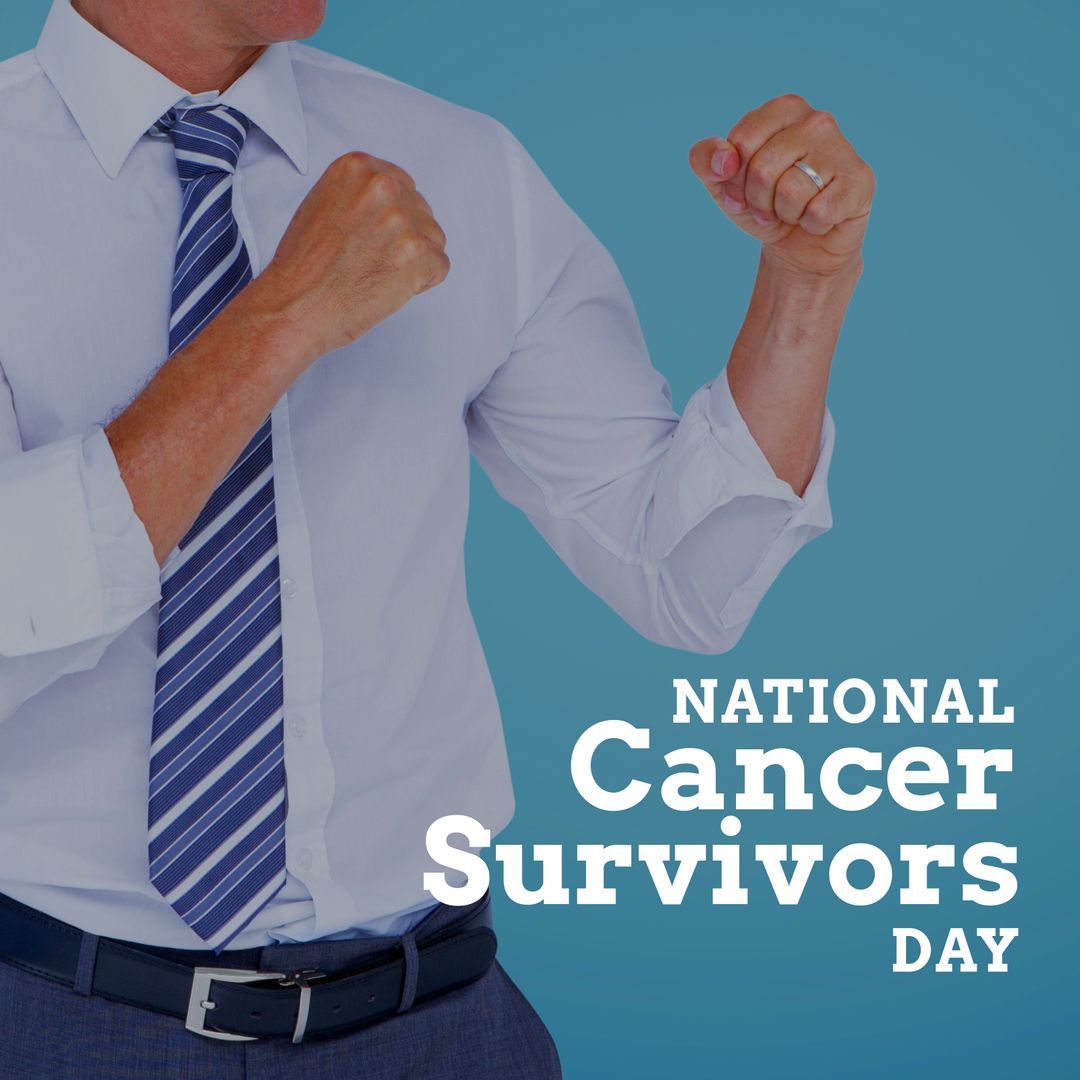 National Cancer Survivors Day Awareness with Businessman