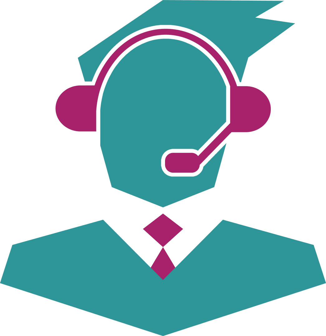 Silhouette of Man with Headphones on Transparent Background