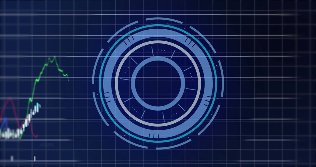 Futuristic Digital Dashboard with Data Analysis Interface Elements