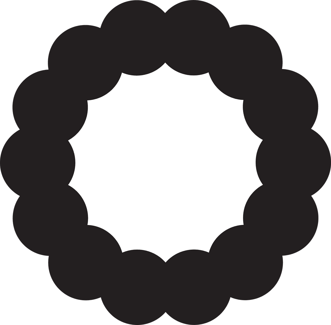 Black and White Circular Vector Design on Transparent Background - Download Free Stock Images Pikwizard.com