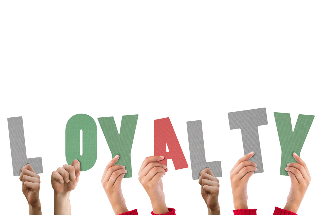 Hands Holding Loyalty Letters Transparent Background