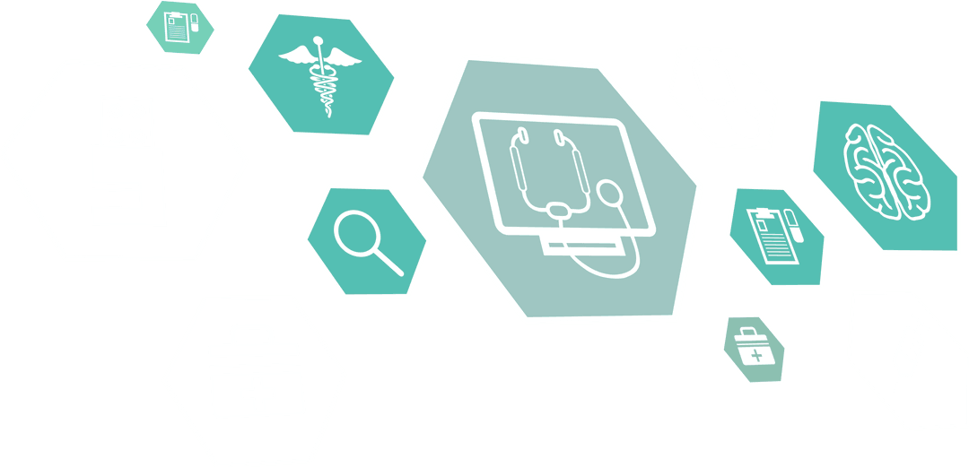 Digital Healthcare Icons on Transparent Background