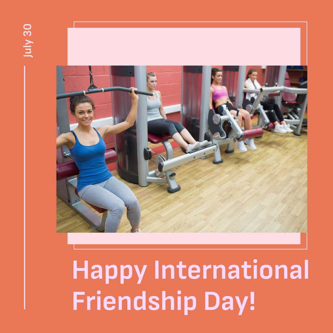 International Friendship Day Celebrations at Gym with Friends - Download Free Stock Templates Pikwizard.com