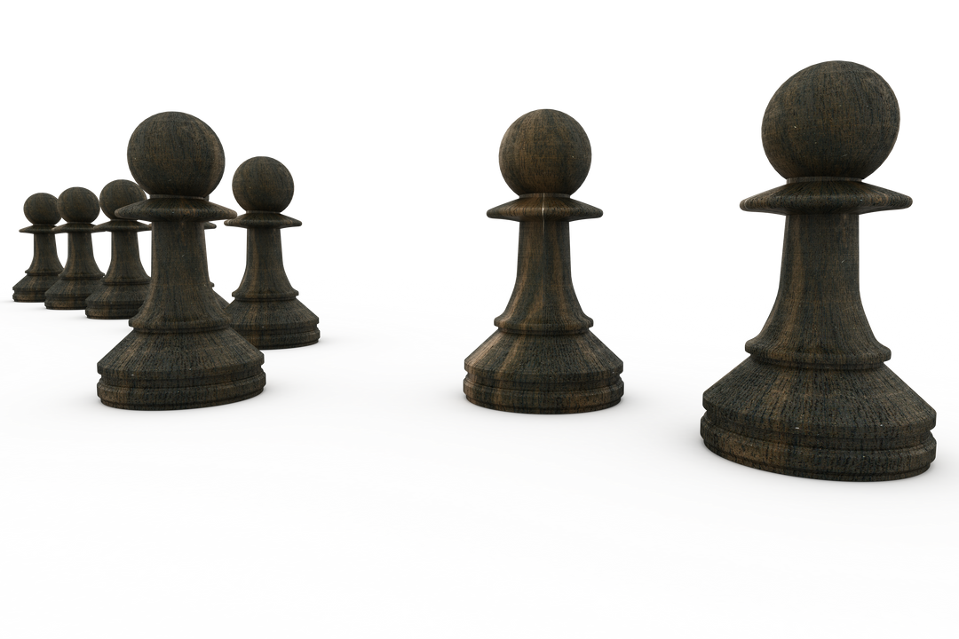 Transparent chess pawns row, black pieces standing in formation - Download Free Stock Images Pikwizard.com