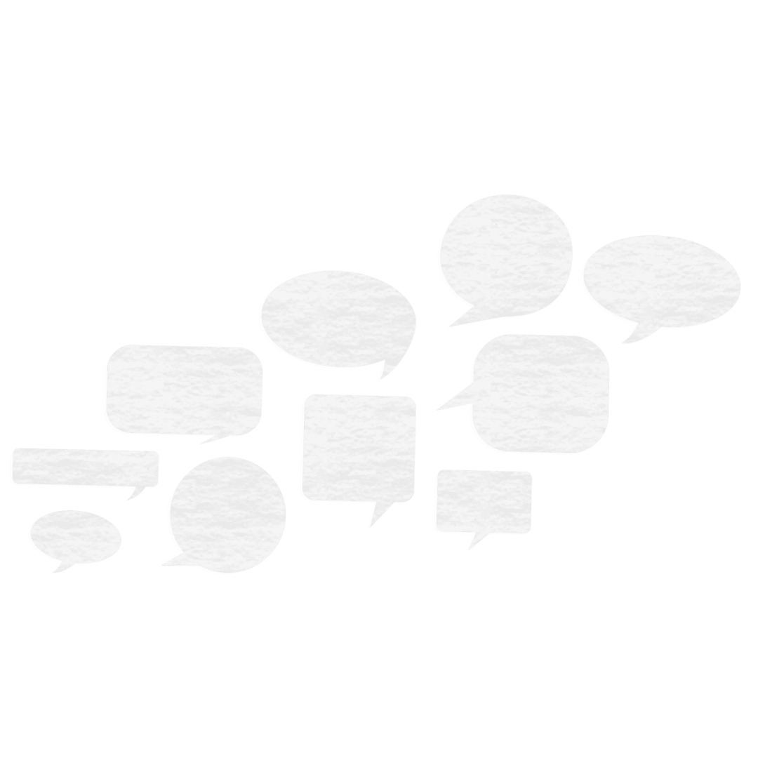 Collection of Speech Bubbles on Transparent Background