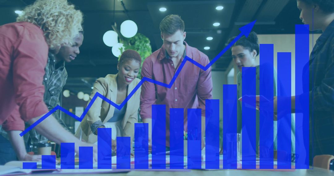 Colleagues Brainstorming with Successful Business Analytics