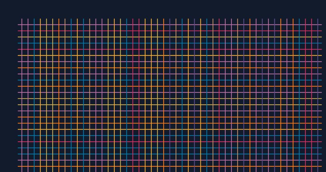 Colorful Grid Data Visualization on Black Background