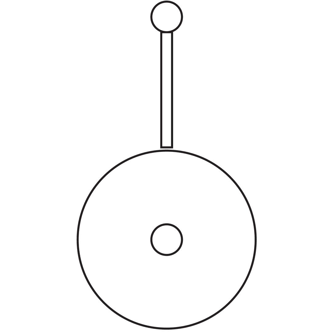 Simple White Circles on Transparent Background with Stick