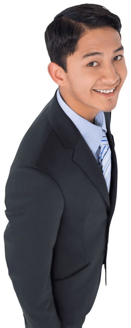 Caucasian Businessman Smiling Isolated on Transparent Background