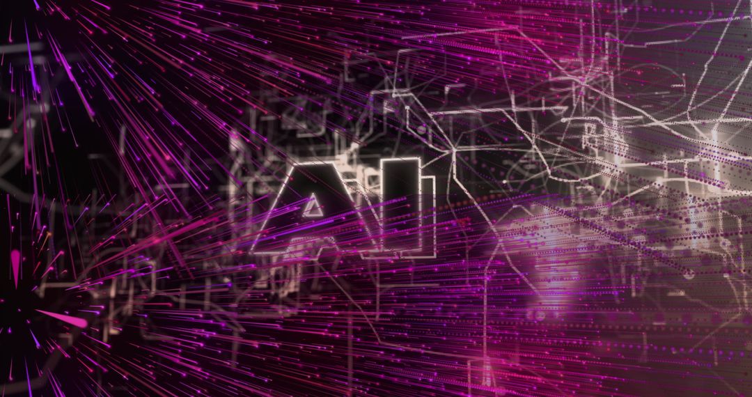 Futuristic AI Technology with Digital Data Interface