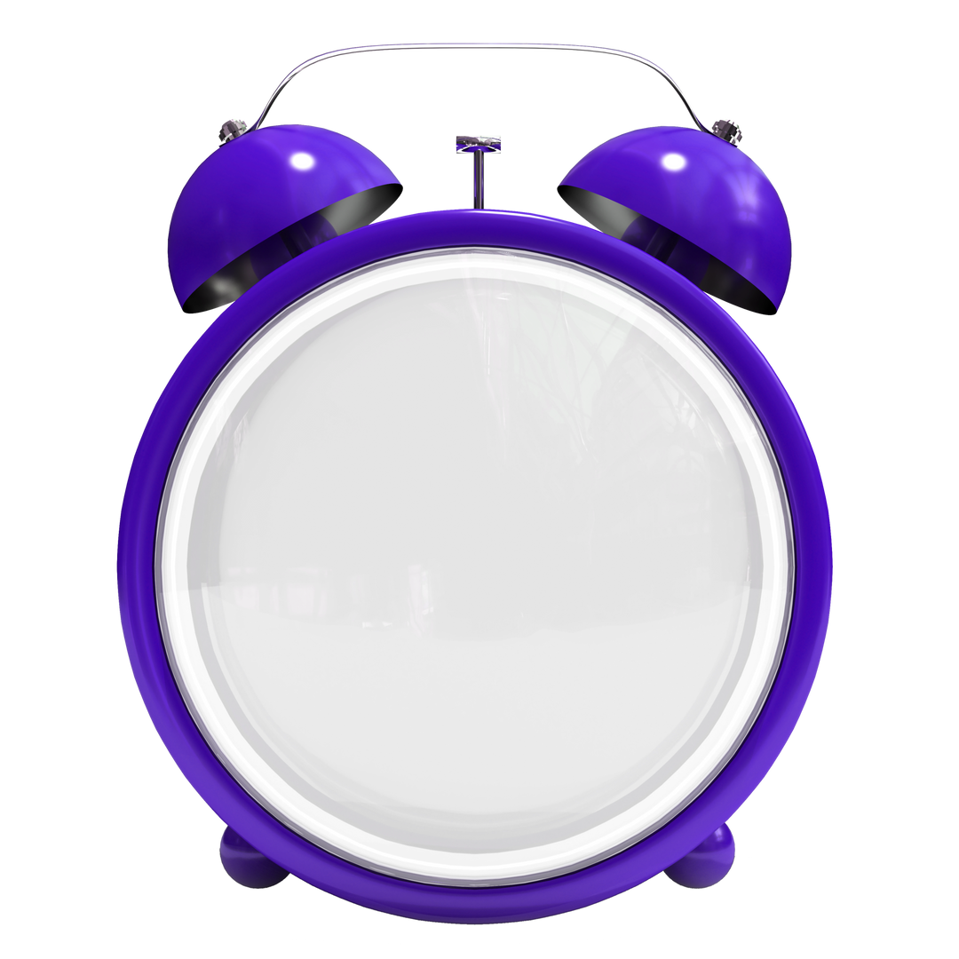 Transparent Empty Purple Twin Bell Alarm Clock Background - Download Free Stock Images Pikwizard.com