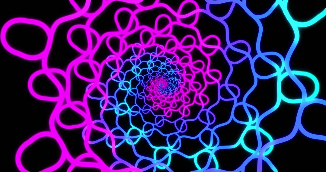 abstract neon loop pattern with bright purple and blue - Free Images, Stock Photos and Pictures on Pikwizard.com