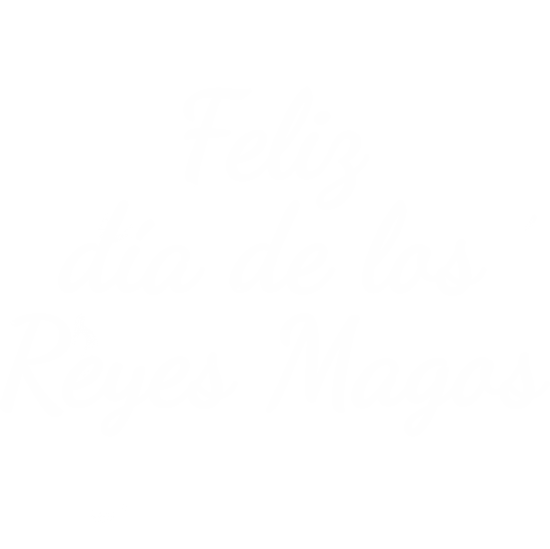 Feliz Día de los Reyes Magos Text on Transparent Background