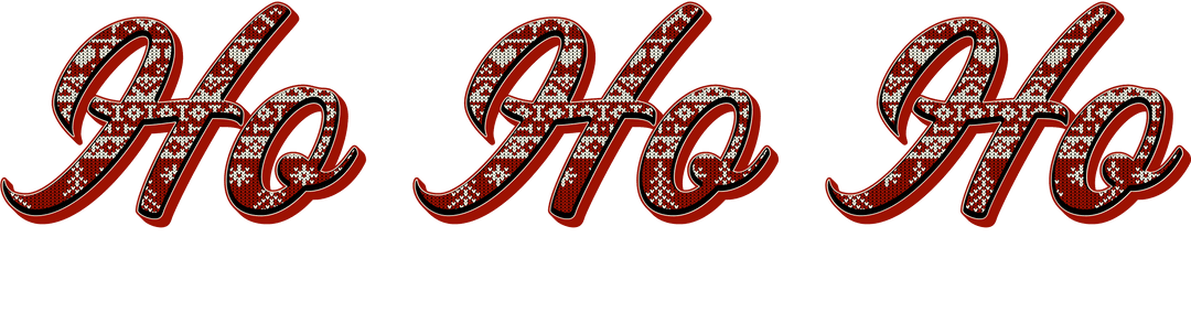 Transparent Festive Ho Ho Ho with Tradition Patterns