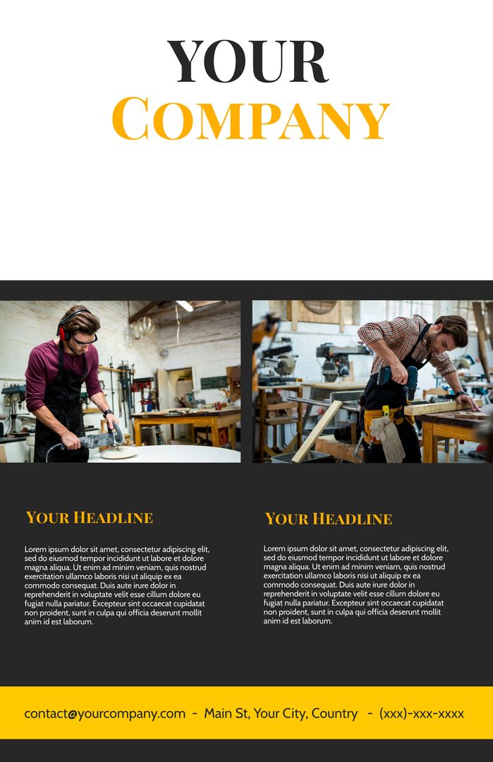 Artisan Diligently Crafting in Workshop Promoting Precision