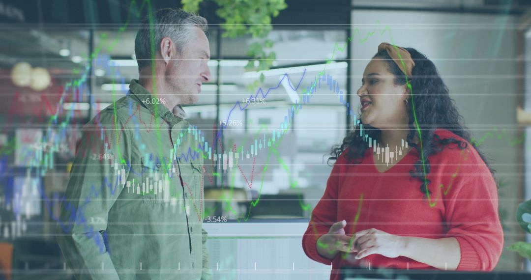 Diverse Business Professionals Analyzing Data Trends