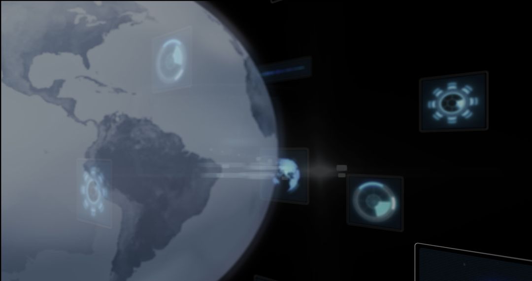 Digital Globe with Data Interface Used for Business Concepts
