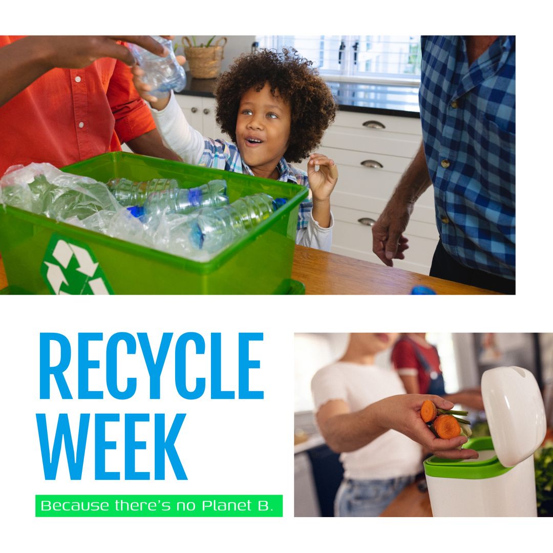 Recycle Week Awareness with Children Managing Waste at Home