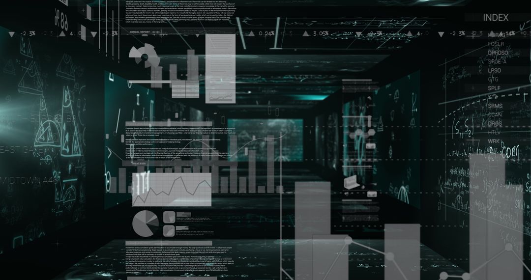 Digital Mathematical Data Analysis in Technological Interface - Free Images, Stock Photos and Pictures on Pikwizard.com