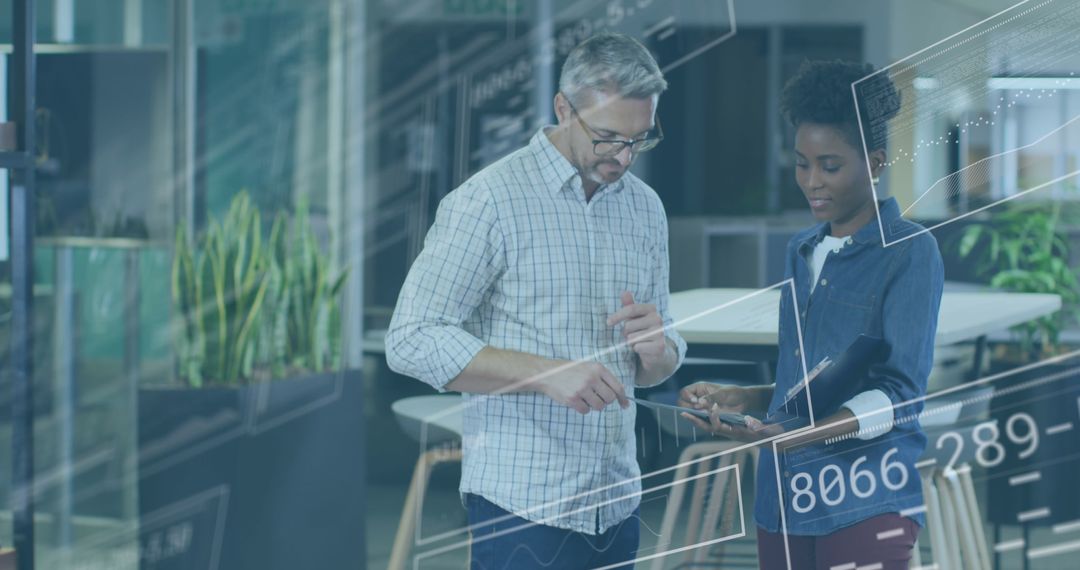 Diverse Colleagues Analyzing Financial Data