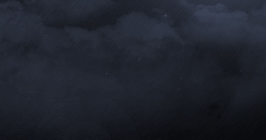 Stormy Sky with Heavy Rain and Dark Clouds at Night