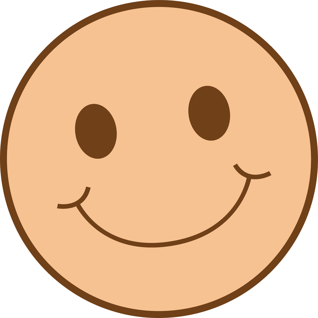 Smiley Face Icon with Transparent Background Simple Design