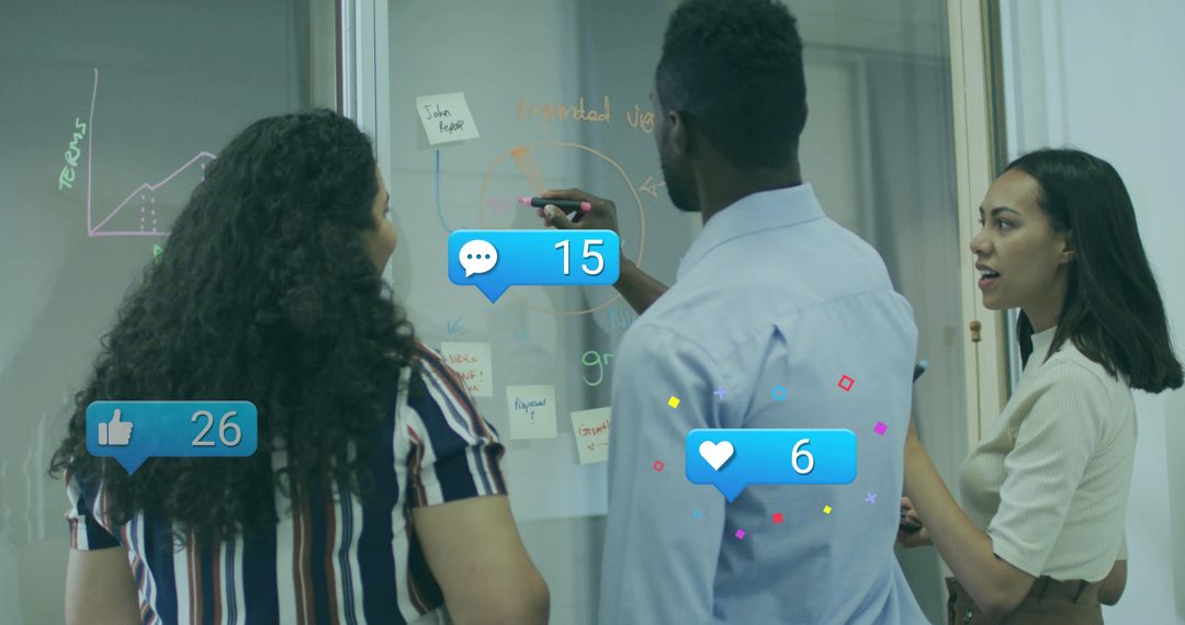 Team Collaboration on Glass Board with Digital Impressions