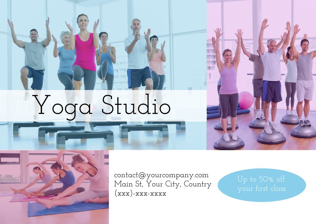 Group Yoga Class Enthusiastically Celebrates Wellness