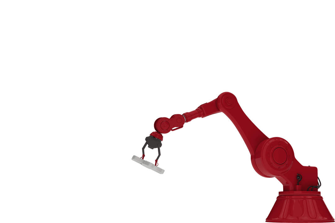 Robotic Arm Holding Transparent Jigsaw Puzzle Piece