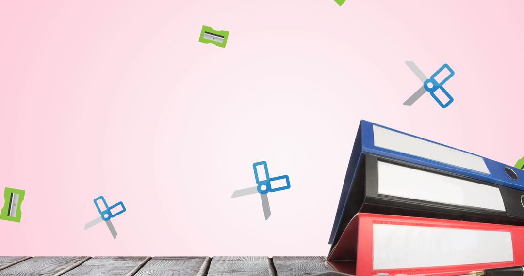 Organized Workspace Concept with Files and Tools on Table