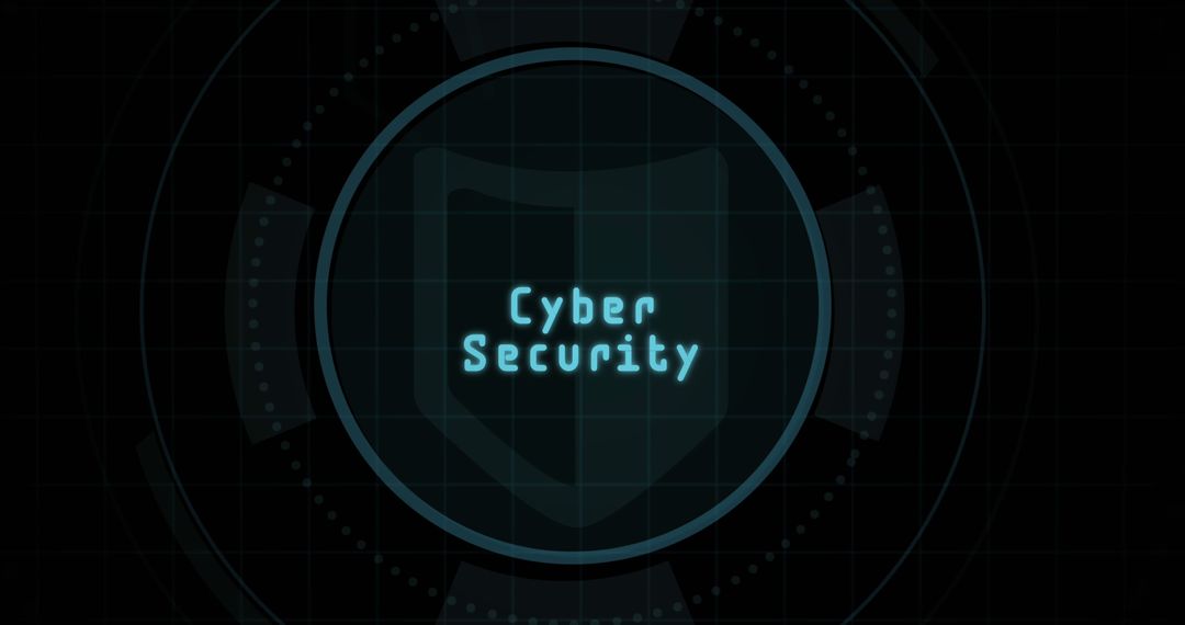 Cyber Security Digital Interface with Shield Background