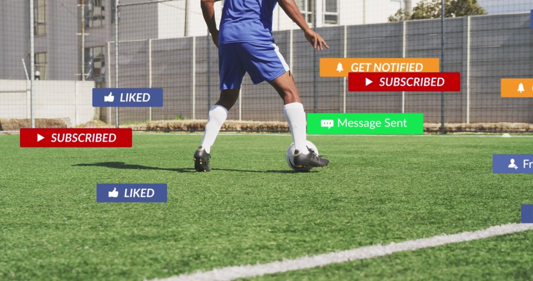 Social Media Connections in Soccer Practice Visual Concept