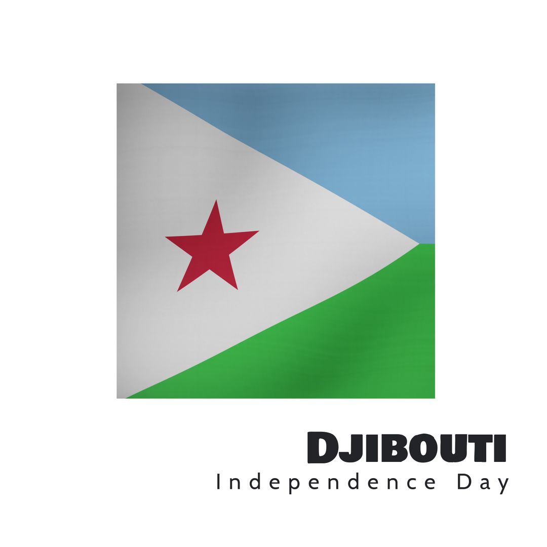 Djibouti Independence Day Celebration with National Flag