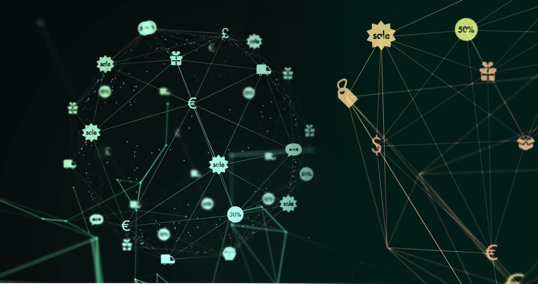 Digital network connections symbolizing data sharing