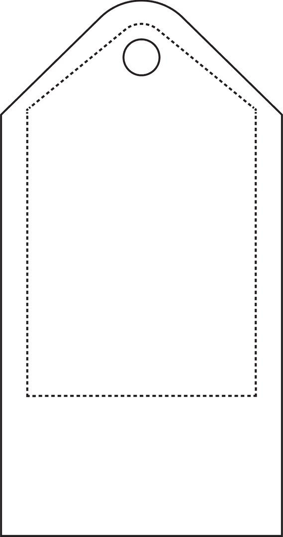 Blank Shopping Tag with Transparent Background for Mixed Use