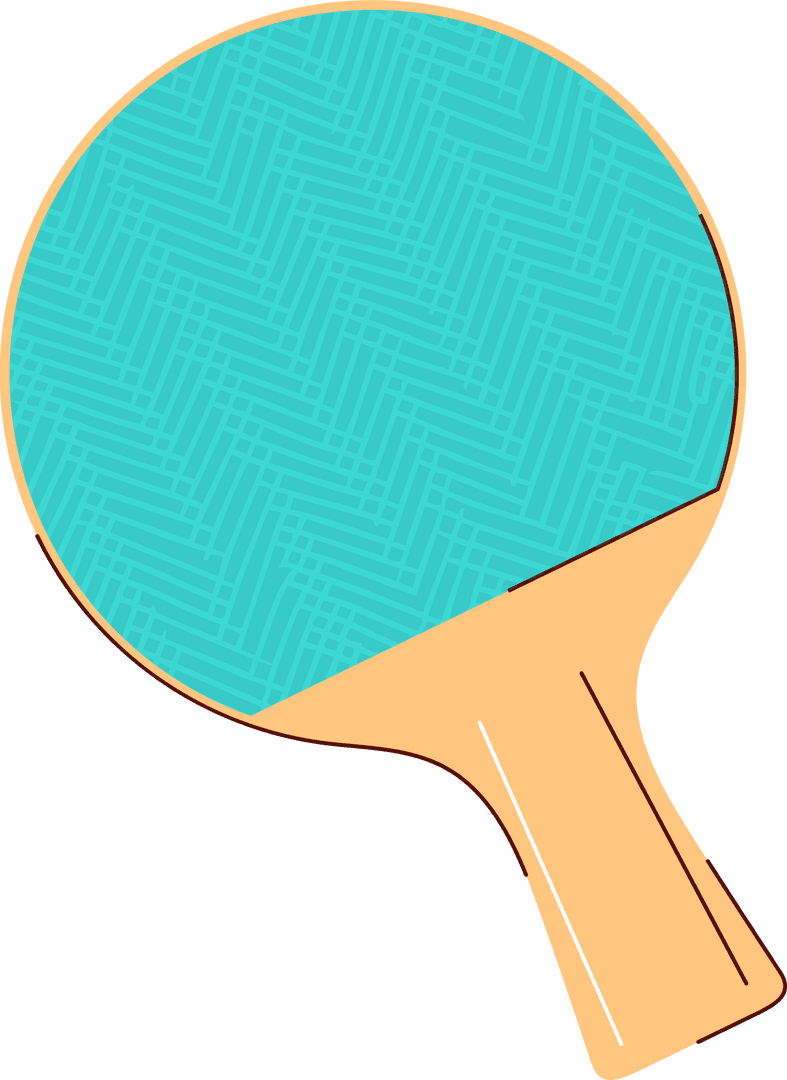 Transparent Modern Ping Pong Paddle with Teal Rubber