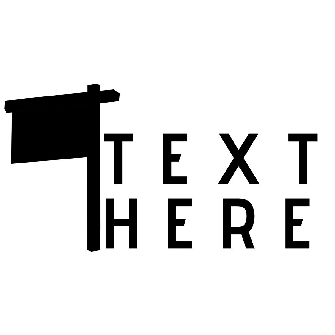 Customizable Silhouette Flag with Bold Text