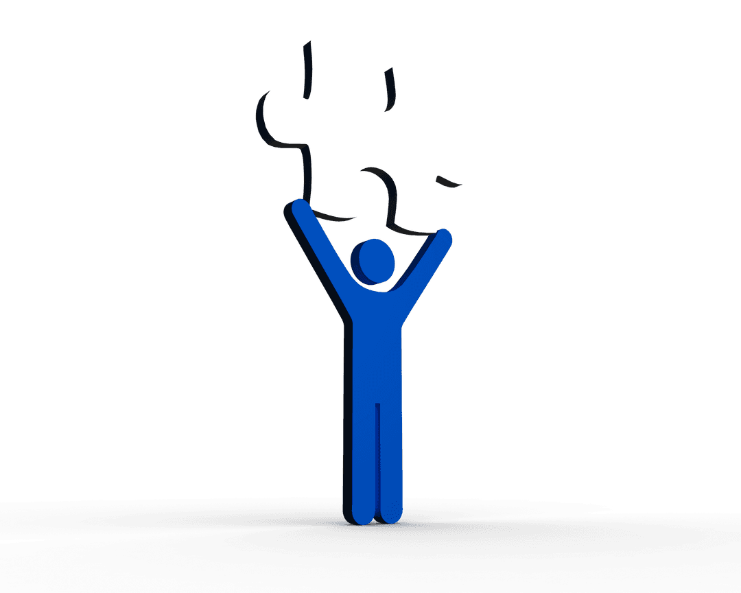 Male Figure with Puzzle Piece on Transparent Background