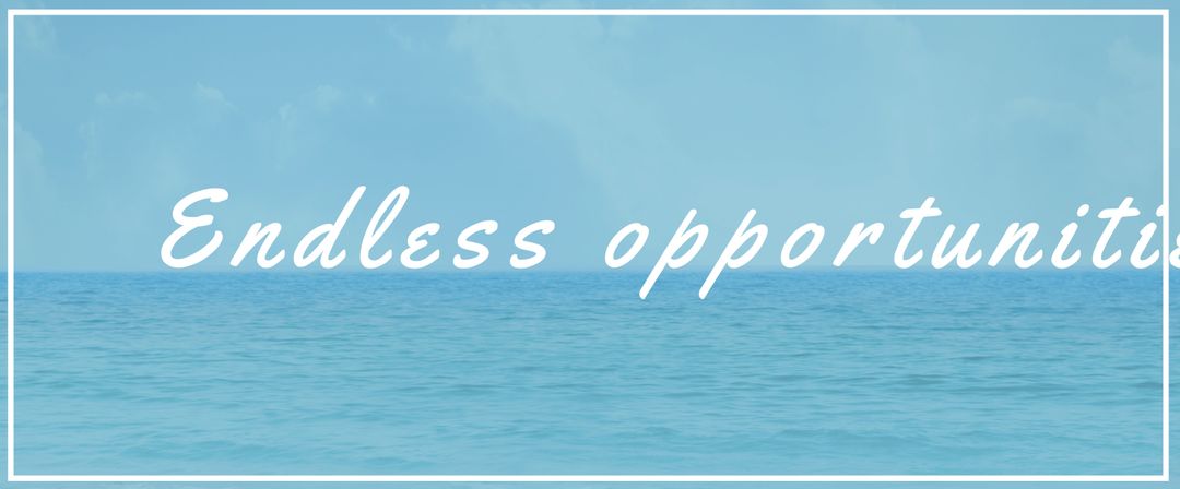 Inspiring Ocean Horizon with Motivational Quote