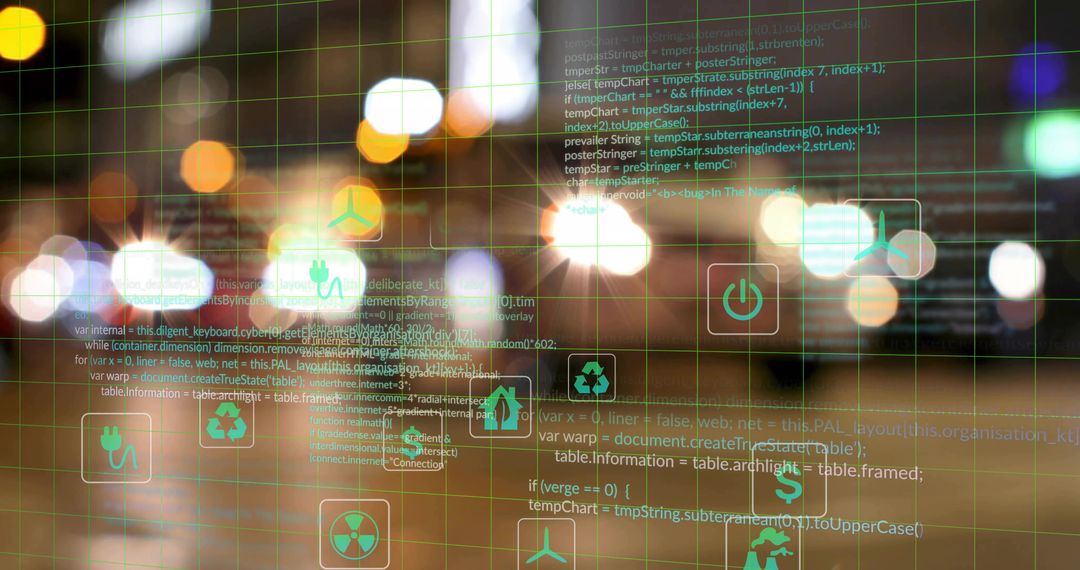 Futuristic Energy Management Interface in Urban Environment