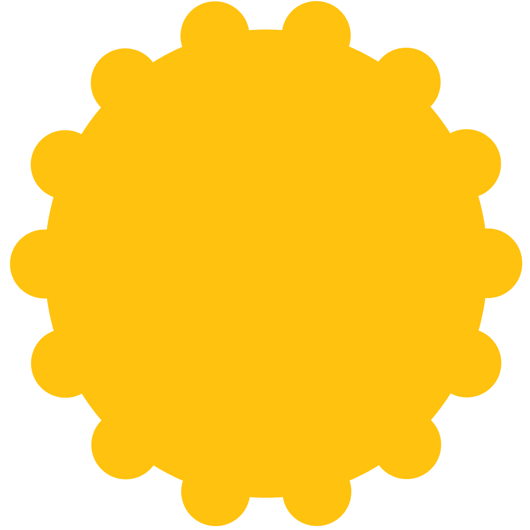 Yellow Rounded Shape on Transparent Background