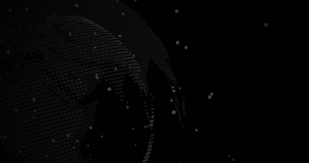 6G Technology and Data Processing Globe with Digital Elements